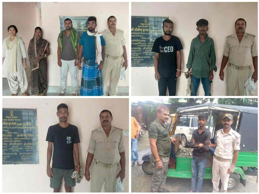 लखीसराय में शराब तस्करों पर गिरी मद्य निषेध विभाग की गाज, 7 आरोपी चढ़े पुलिस के हत्थे