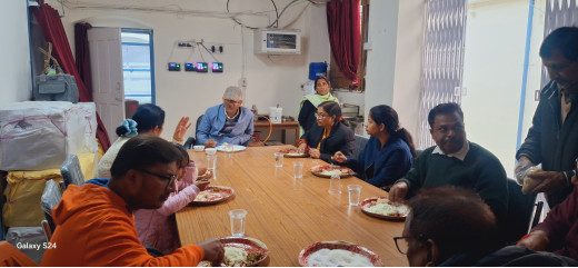 एलएनटी महाविद्यालय में दही-चूड़ा मिलन समारोह आयोजित