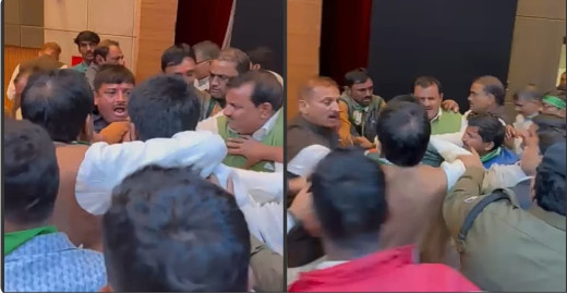 पूर्वी चंपारण जिला जदयू के सम्मेलन में जमकर हुई मारपीट