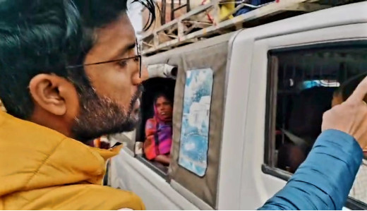 डीटीओ कार्यालय के पास वाहन जांच अभियान, ओवरलोडिंग पर सख्ती