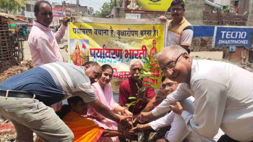 भारत के प्रथम शहीद मंगल पाण्डेय के जन्म दिन पर वृक्षारोपण का आयोजन