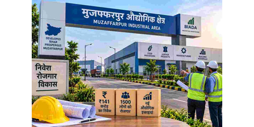 मुजफ्फरपुर में ₹141 करोड़ का बड़ा निवेश, 5 नई औद्योगिक इकाइयां; 1500 लोगों को रोजगार