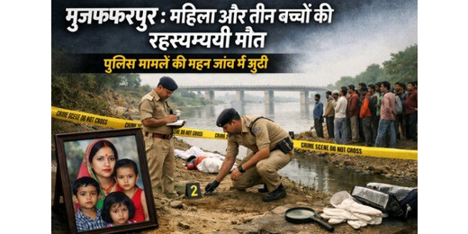 मुजफ्फरपुर : महिला और तीन बच्चों की रहस्यमयी मौत, हत्या या आत्महत्या की जांच में जुटी पुलिस