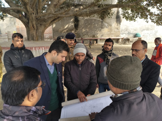 सीतामढ़ी में लखनदेई नदी किनारे विद्युत शवदाह गृह निर्माण का स्थल निरीक्षण